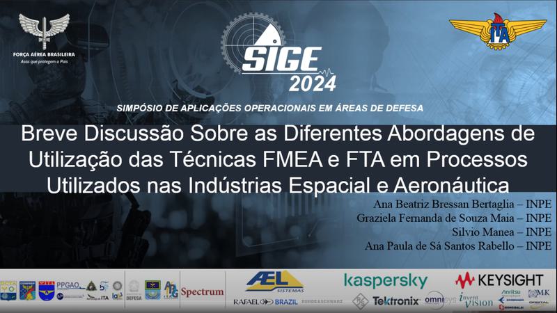 Breve discussão sobre as diferentes abordagens de utilização das técnicas FMEA e FTA em processos aplicados nas indústrias espacial e aeronáutica
